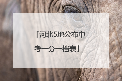 河北5地公布中考一分一档表