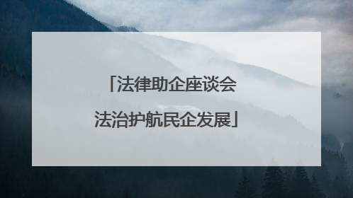 法律助企座谈会 法治护航民企发展