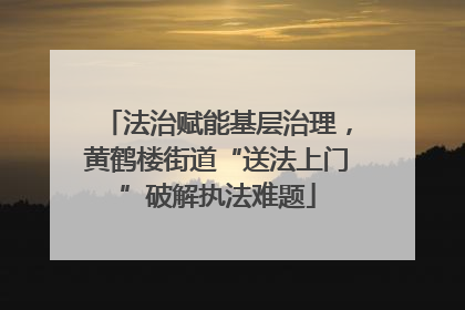法治赋能基层治理，黄鹤楼街道“送法上门”破解执法难题