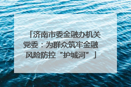 济南市委金融办机关党委：为群众筑牢金融风险防控“护城河”