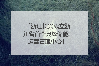 浙江长兴成立浙江省首个县级储能运营管理中心