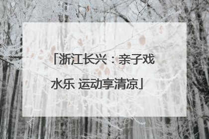 浙江长兴：亲子戏水乐 运动享清凉