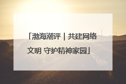 渤海潮评｜共建网络文明 守护精神家园
