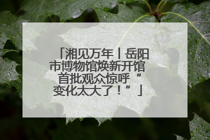 湘见万年丨岳阳市博物馆焕新开馆 首批观众惊呼“变化太大了！”