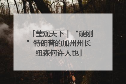 莹观天下｜“硬刚”特朗普的加州州长纽森何许人也