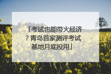 考试也能带火经济？青岛首家测评考试基地月底投用