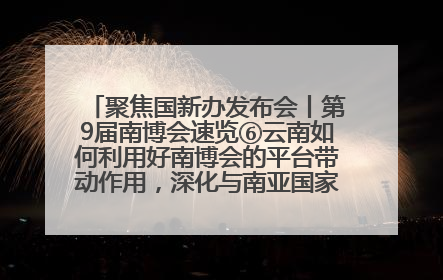 聚焦国新办发布会丨第9届南博会速览⑥云南如何利用好南博会的平台带动作用，深化与南亚国家的交流与合作？