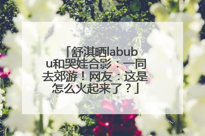 舒淇晒labubu和哭娃合影：一同去郊游！网友：这是怎么火起来了？