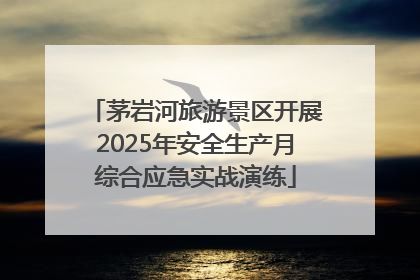 茅岩河旅游景区开展2025年安全生产月综合应急实战演练