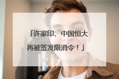 许家印、中国恒大再被签发限消令！