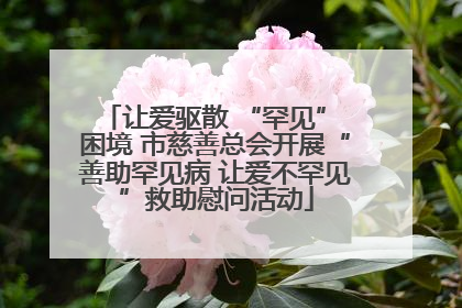 让爱驱散 “罕见” 困境 市慈善总会开展“善助罕见病 让爱不罕见”救助慰问活动