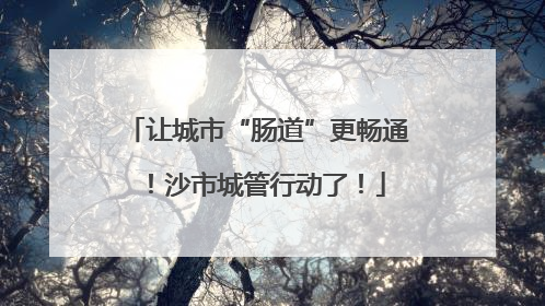 让城市“肠道”更畅通！沙市城管行动了！