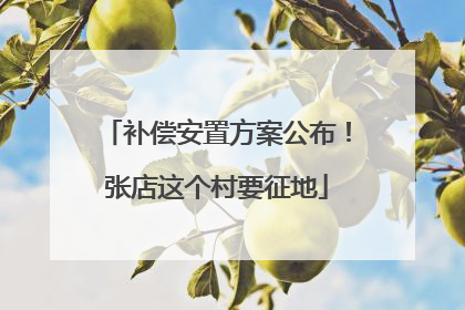 补偿安置方案公布！张店这个村要征地