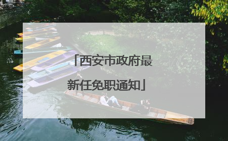 西安市政府最新任免职通知