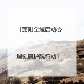 襄阳全域启动心理健康护航行动