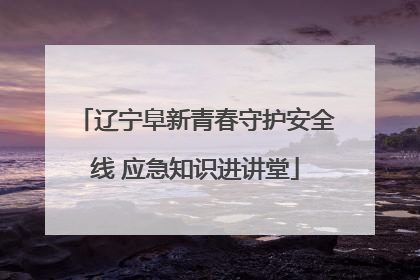 辽宁阜新青春守护安全线 应急知识进讲堂