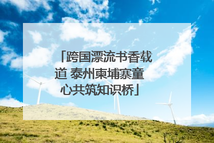跨国漂流书香载道 泰州柬埔寨童心共筑知识桥