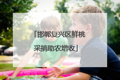 邯郸复兴区鲜桃采摘助农增收