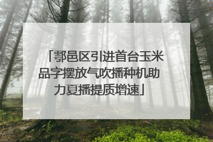 鄠邑区引进首台玉米品字摆放气吹播种机助力夏播提质增速