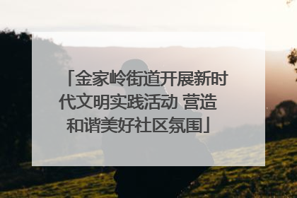 金家岭街道开展新时代文明实践活动 营造和谐美好社区氛围