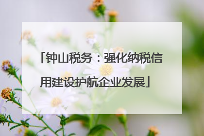 钟山税务：强化纳税信用建设护航企业发展