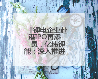 锂电企业赴港IPO再添一员，亿纬锂能：深入推进全球化战略