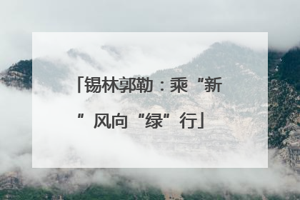 锡林郭勒：乘“新”风向“绿”行