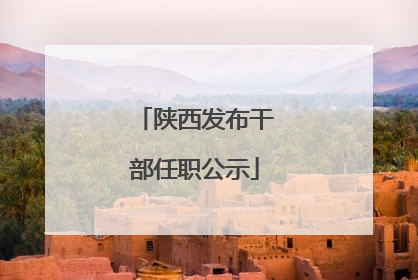 陕西发布干部任职公示