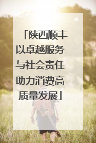 陕西顺丰以卓越服务与社会责任助力消费高质量发展