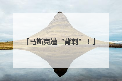 马斯克遭“背刺”！