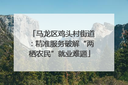 马龙区鸡头村街道：精准服务破解“两栖农民”就业难题