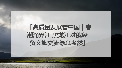 高质量发展看中国｜春潮涌界江 黑龙江对俄经贸文旅交流绿意盎然