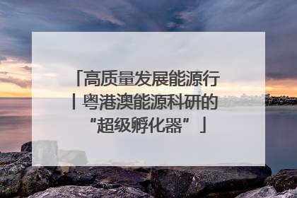 高质量发展能源行丨粤港澳能源科研的“超级孵化器”