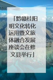 黔赣桂阳明文化转化运用暨文旅体融合发展座谈会在修文县举行