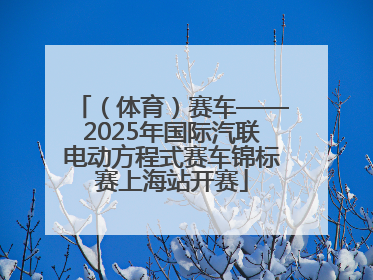 （体育）赛车——2025年国际汽联电动方程式赛车锦标赛上海站开赛