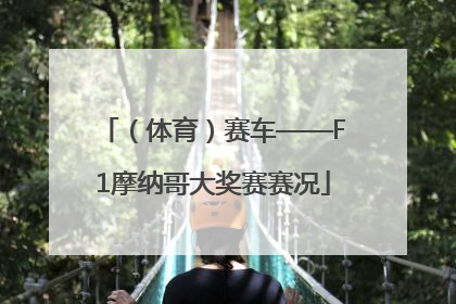 （体育）赛车——F1摩纳哥大奖赛赛况