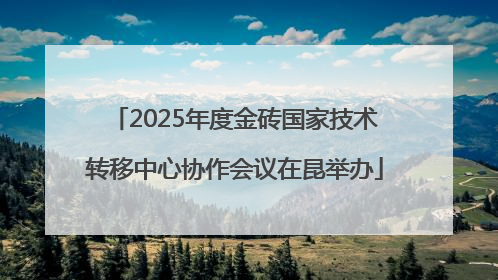 2025年度金砖国家技术转移中心协作会议在昆举办