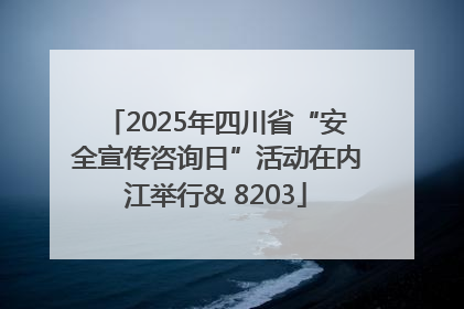 2025年四川省“安全宣传咨询日”活动在内江举行& 8203