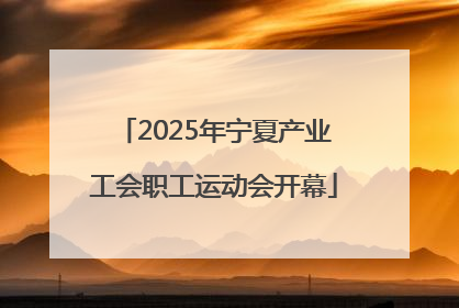 2025年宁夏产业工会职工运动会开幕