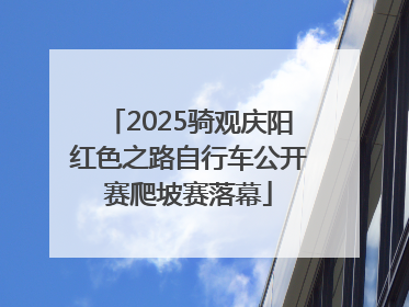 2025骑观庆阳红色之路自行车公开赛爬坡赛落幕