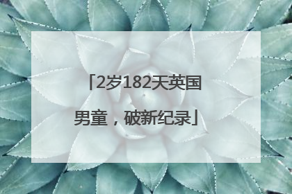2岁182天英国男童，破新纪录
