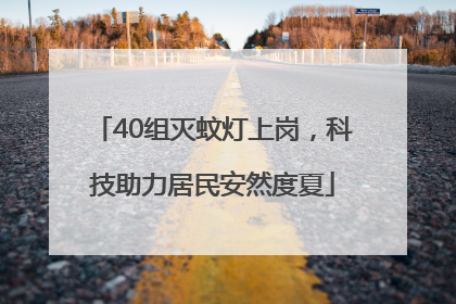 40组灭蚊灯上岗，科技助力居民安然度夏