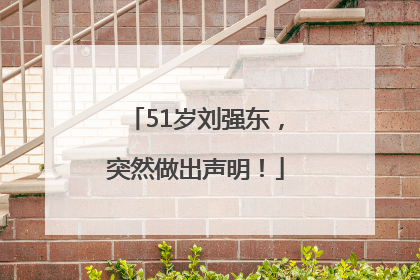 51岁刘强东，突然做出声明！