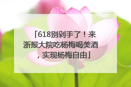 618别剁手了！来浙报大院吃杨梅喝美酒，实现杨梅自由